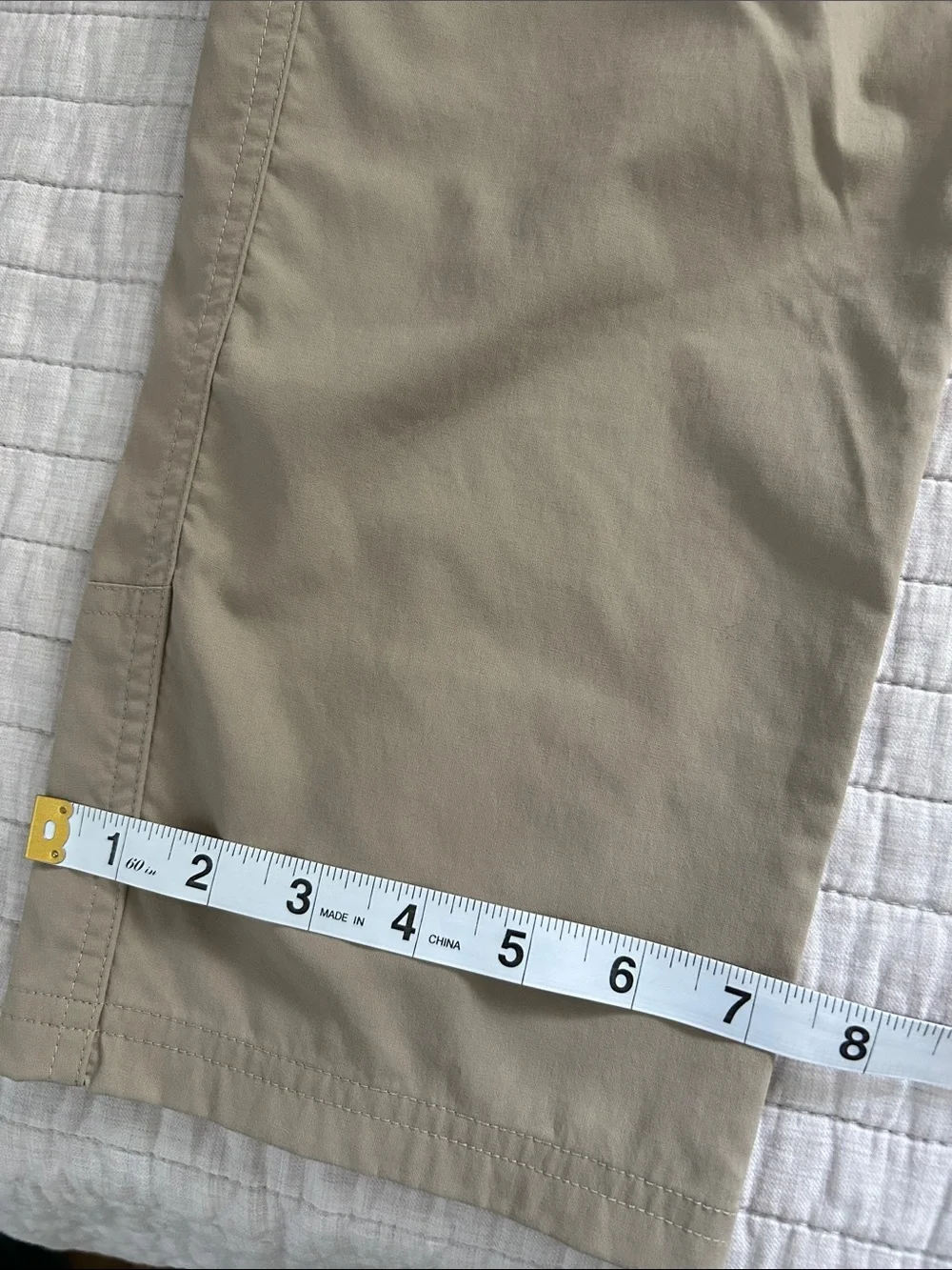 REI co-op light tan nylon outdoor hiking work casual Gorpcore pants 34” men’s - Picture 12 of 12